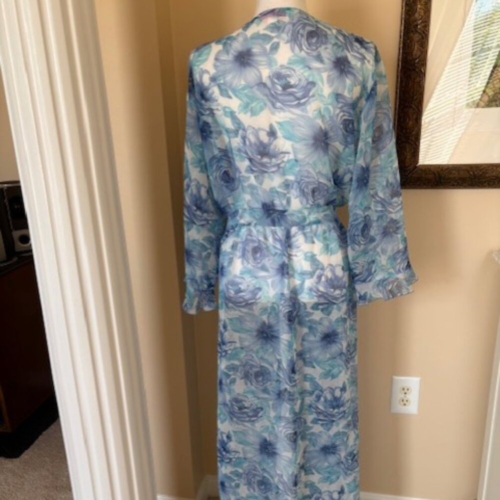 LONG OSCAR DE LA RENTA SHEER ROBE - Picture 5 of 7